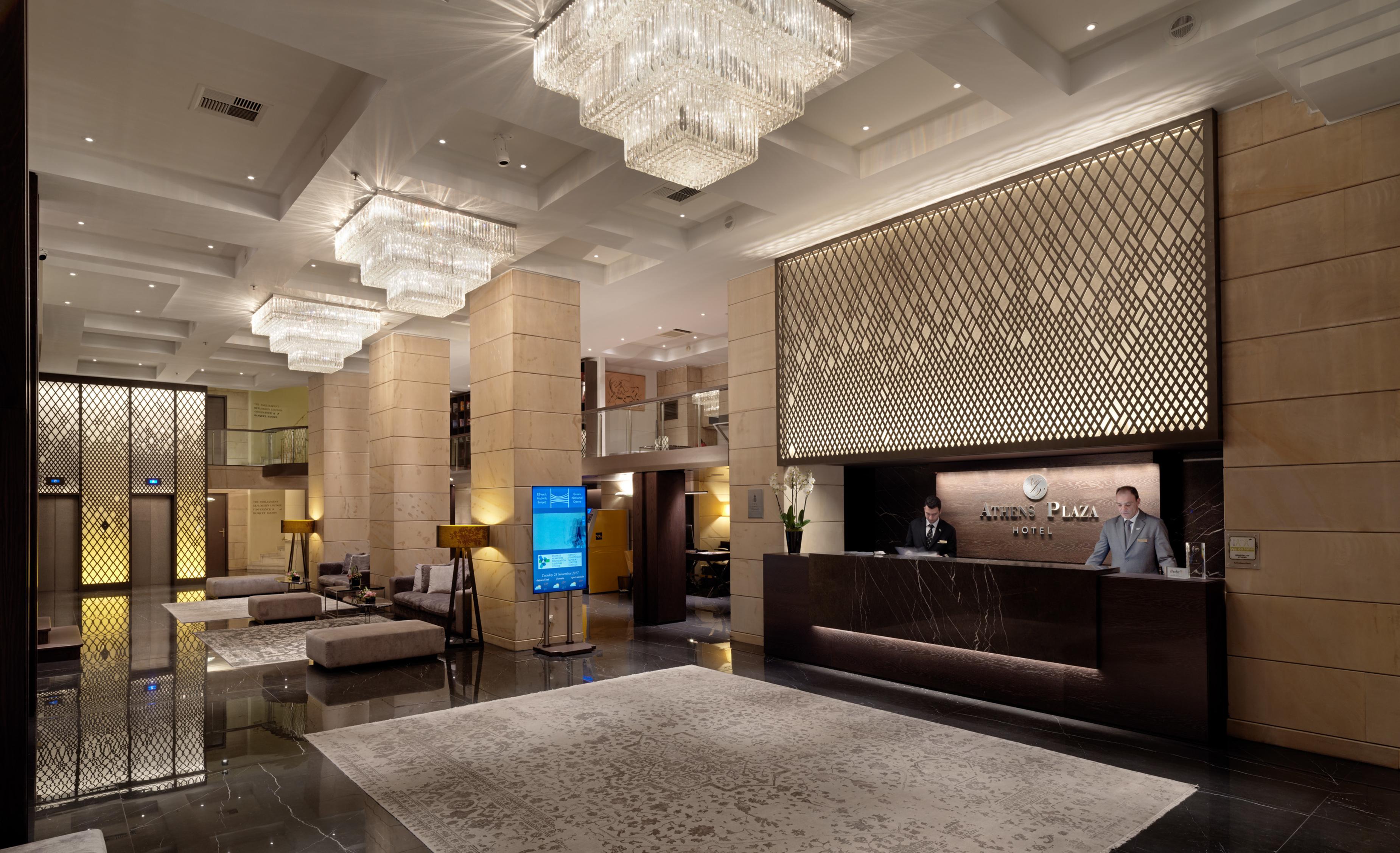 Njv Athens Plaza Hotel Bagian luar foto Lobby